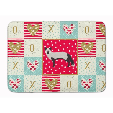 Carolines Treasures 19 x 27 in. Silver Fox Love Machine Washable Memory Foam Mat CK5298RUG